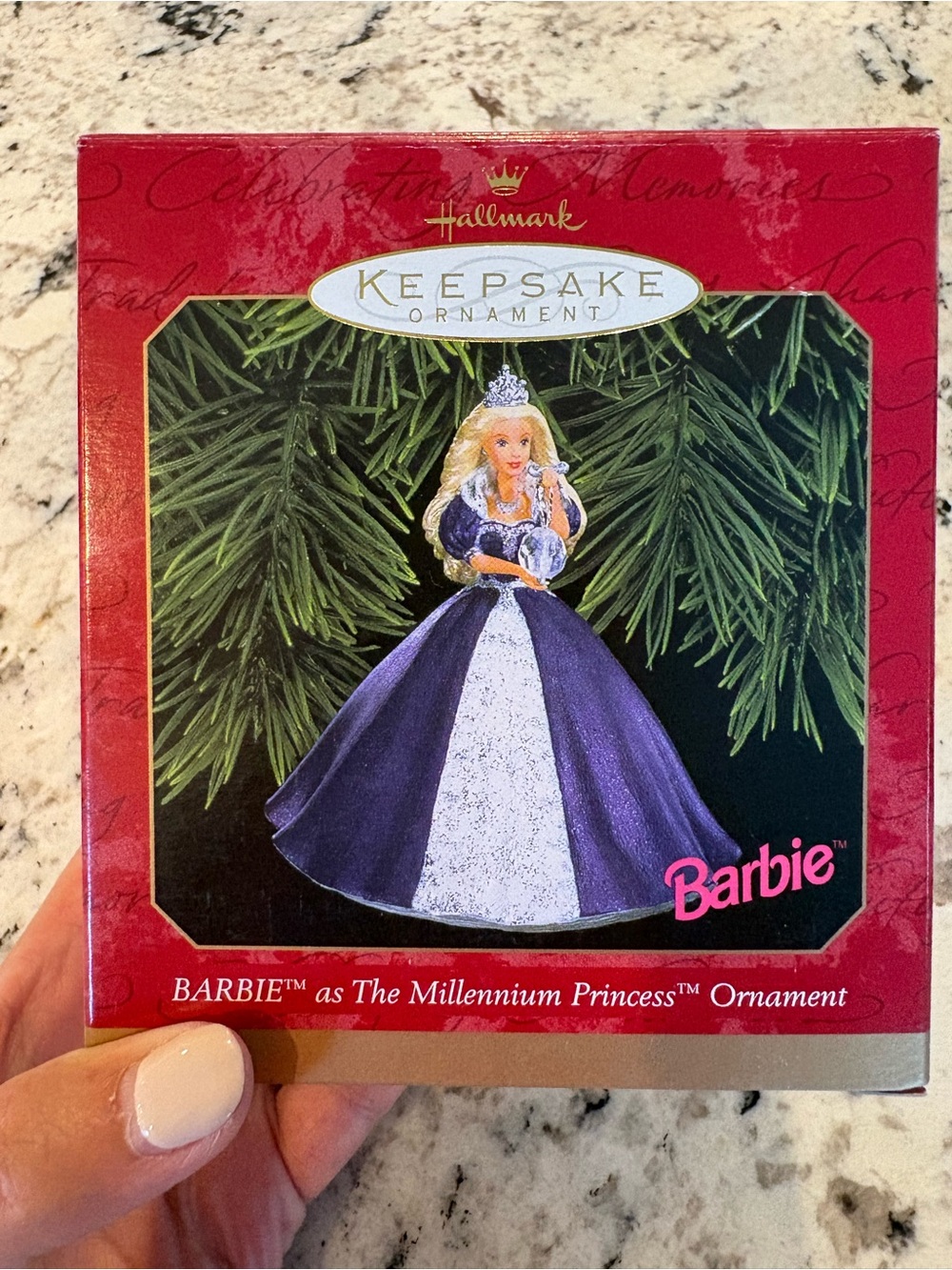 1999 Hallmark Keepsake Barbie Millennium Princess Ornament w/ Box